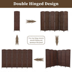 Paravent de séparation de pièce de 6 pieds de haut en fibre tissée, écran de confidentialité autoportant, écran pliant