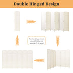 Paravent de séparation de pièce de 6 pieds de haut en fibre tissée, écran de confidentialité autoportant, écran pliant