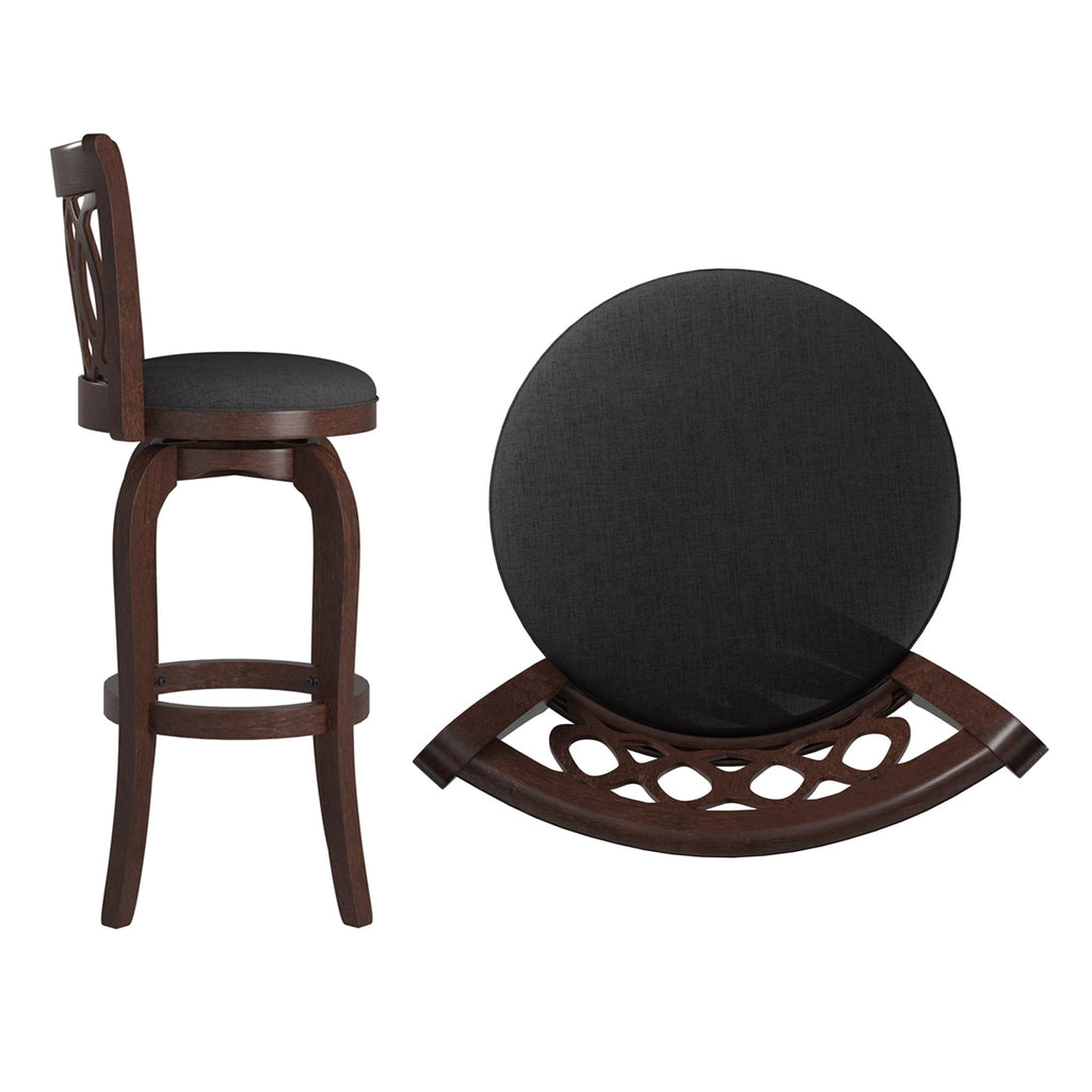 Tabouret de bar pivotant à dossier à défilement Rovinj