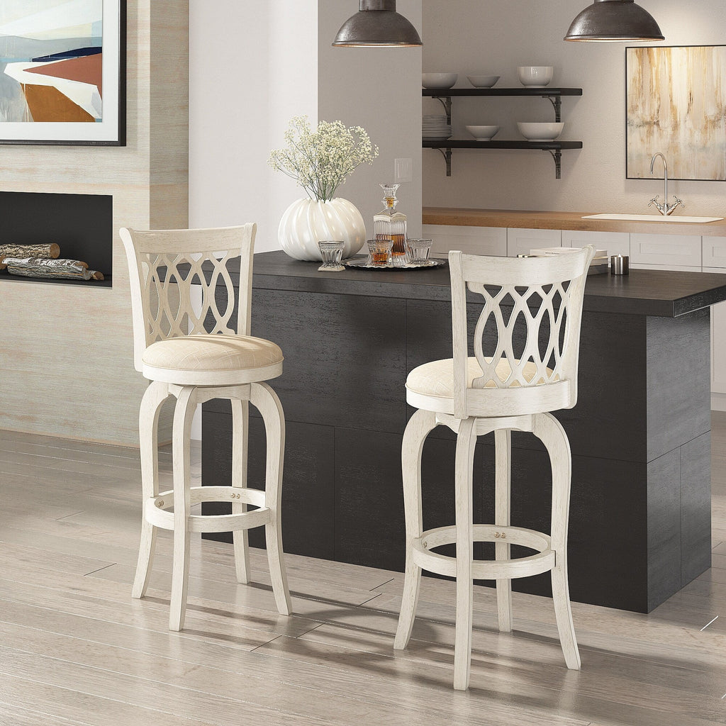 Tabouret de bar pivotant à dossier à défilement Rovinj