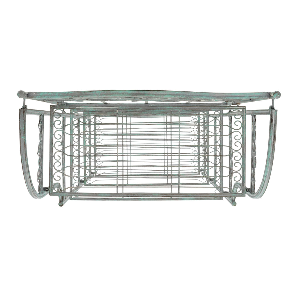 Étagère de boulangerie d'extérieur à 4 niveaux en fer forgé victorien SAFAVIEH Bryn - 25 po L x 15 po P x 63 po H - 25L x 15P x 63H