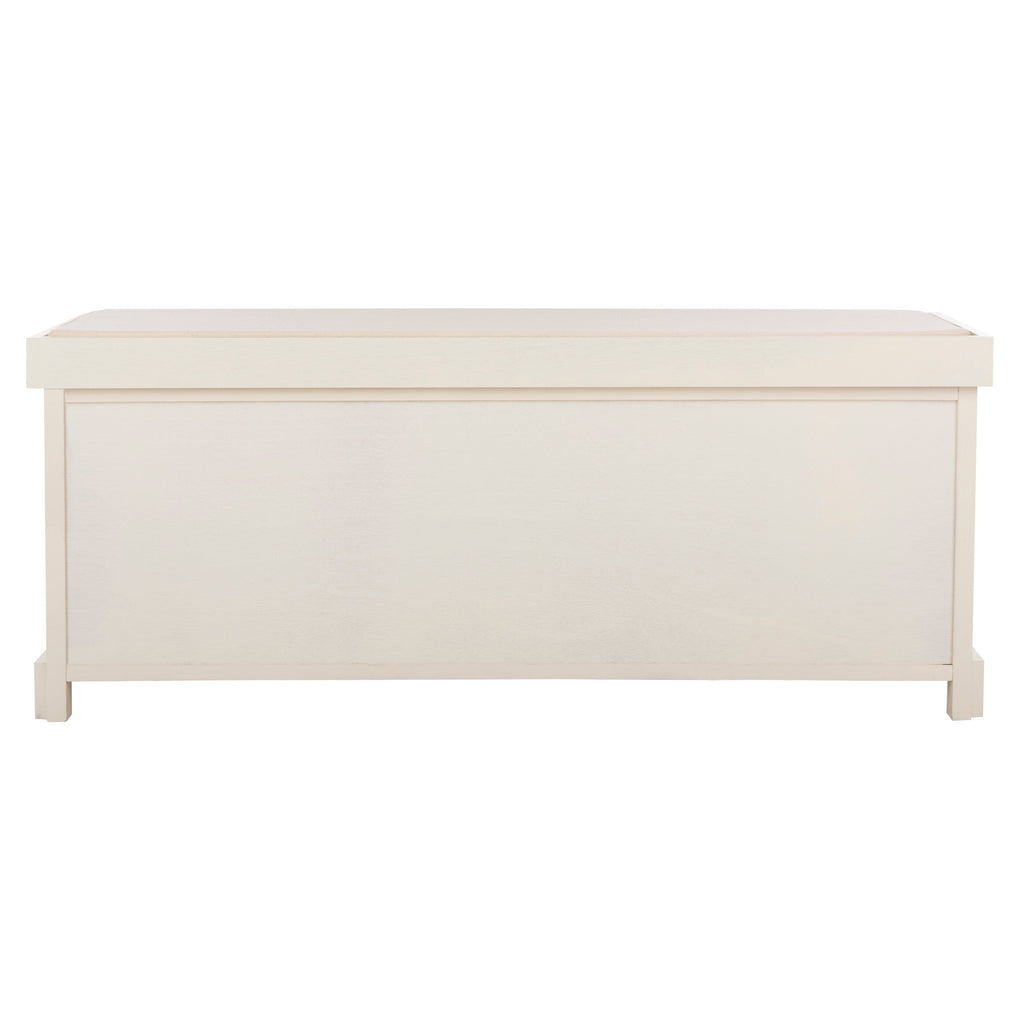 Banc de rangement SAFAVIEH Eola gris/blanc - 47 x 16,1 x 19,9 - 47 L x 16 P x 20 H