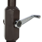 Parasol d'extérieur à manivelle rayé SAFAVIEH Hadire Inside Out de 9 pieds