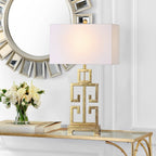 Lampe de table Chantelle de SAFAVIEH Lighting, 29 pouces, finition or antique grecque (lot de 2) - 16 L x 9 P x 29 H