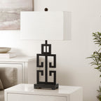 Lampe de table Chantelle de SAFAVIEH Lighting, 29 pouces, finition or antique grecque (lot de 2) - 16 L x 9 P x 29 H