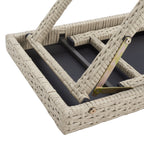 Ensemble de chaises longues d'extérieur Blaguna 3 pièces SAFAVIEH - 83 L x 20 P x 24 H