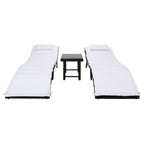 Ensemble de chaises longues d'extérieur Blaguna 3 pièces SAFAVIEH - 83 L x 20 P x 24 H