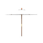 Parasol de marché à poulie en bois SAFAVIEH Outdoor Glauca de 11 pieds