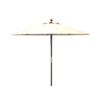 Parasol de marché à poulie en bois SAFAVIEH Outdoor Glauca de 11 pieds