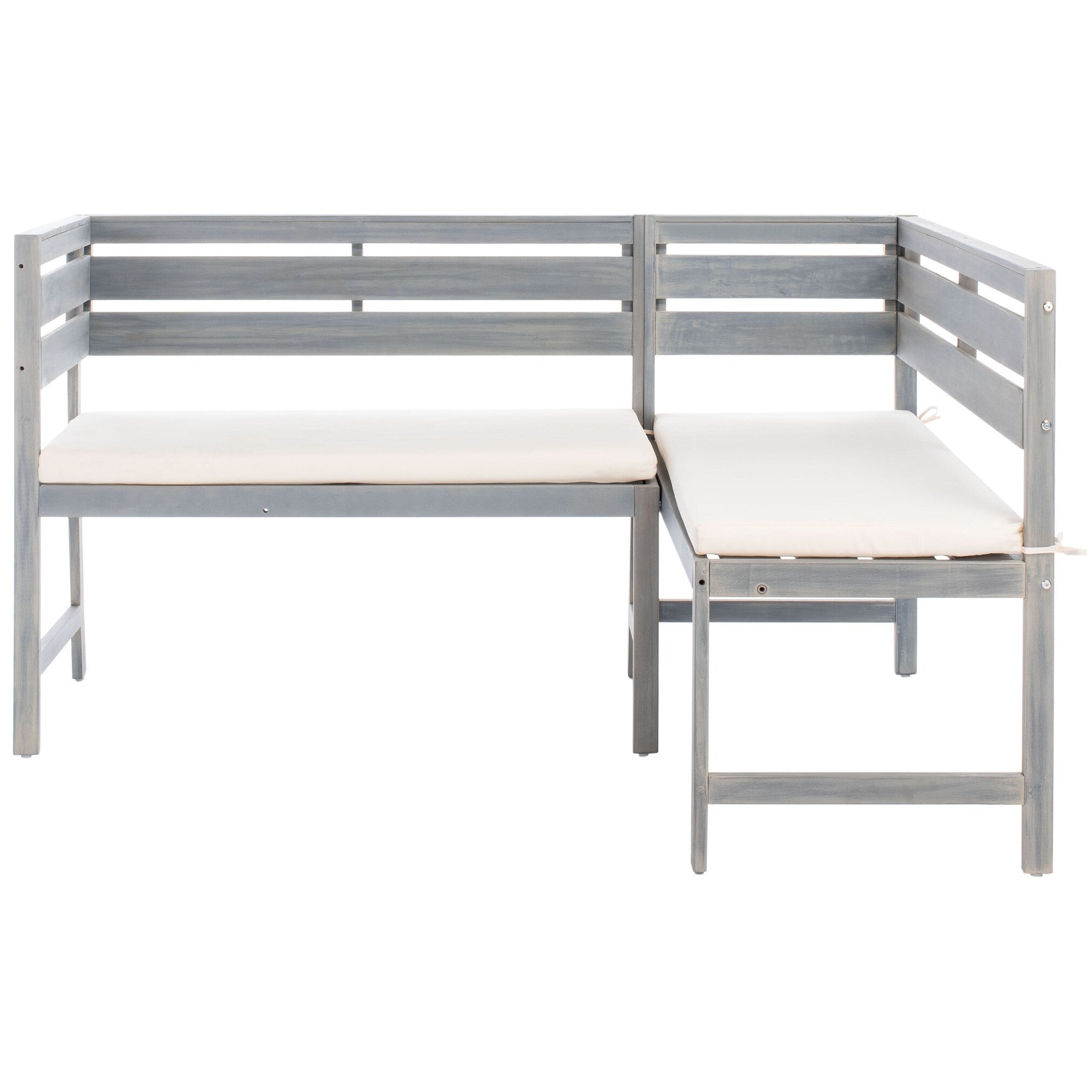 Ensemble de salon d'angle d'extérieur Kenna 3 pièces pour balcon SAFAVIEH - 39 L x 19 P x 33 H