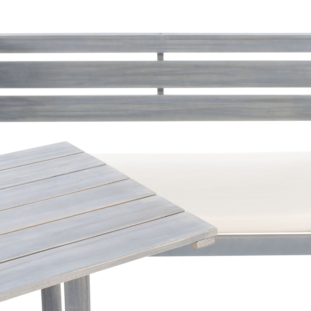 Ensemble de salon d'angle d'extérieur Kenna 3 pièces pour balcon SAFAVIEH - 39 L x 19 P x 33 H