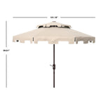 Parasol de marché double SAFAVIEH Outdoor Livia 9 pieds, base non incluse