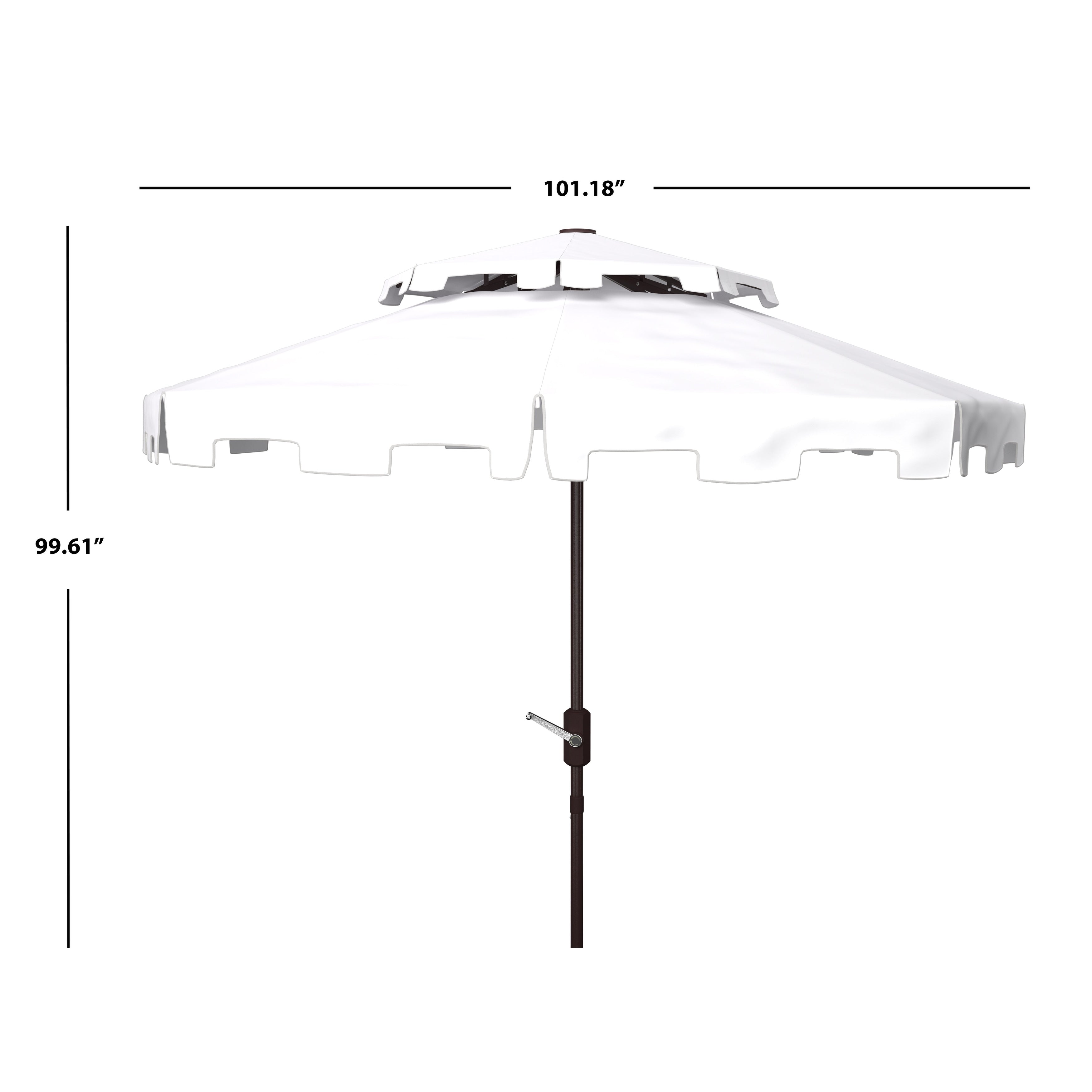 Parasol de marché double SAFAVIEH Outdoor Livia 9 pieds, base non incluse