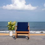 Chaise à bascule d'extérieur Makaila de SAFAVIEH avec coussin - 26 L x 31 P x 38 H