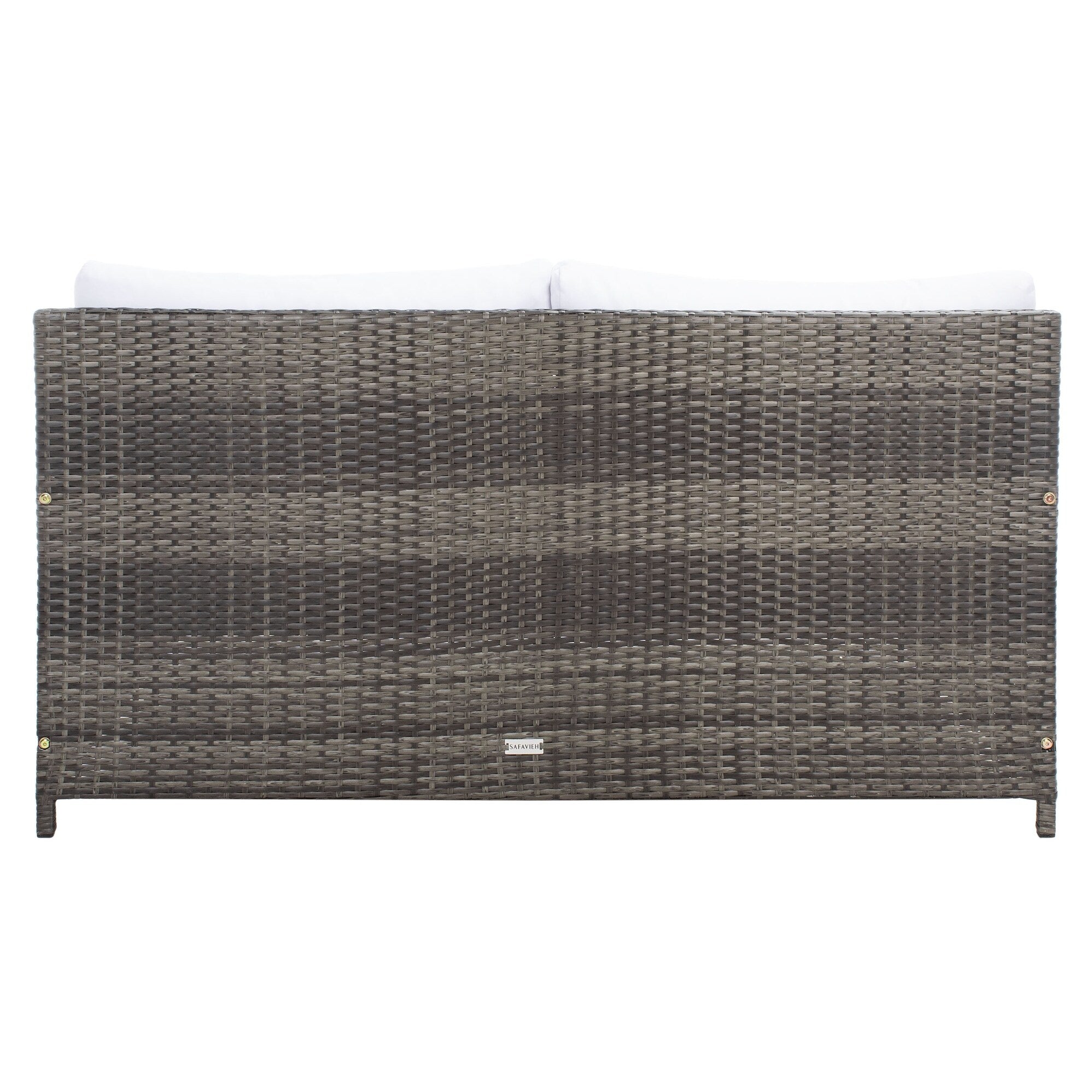 Lit de repos d'extérieur SAFAVIEH Taniyah en osier avec oreiller et coussins - 53 L x 28 P x 62 H