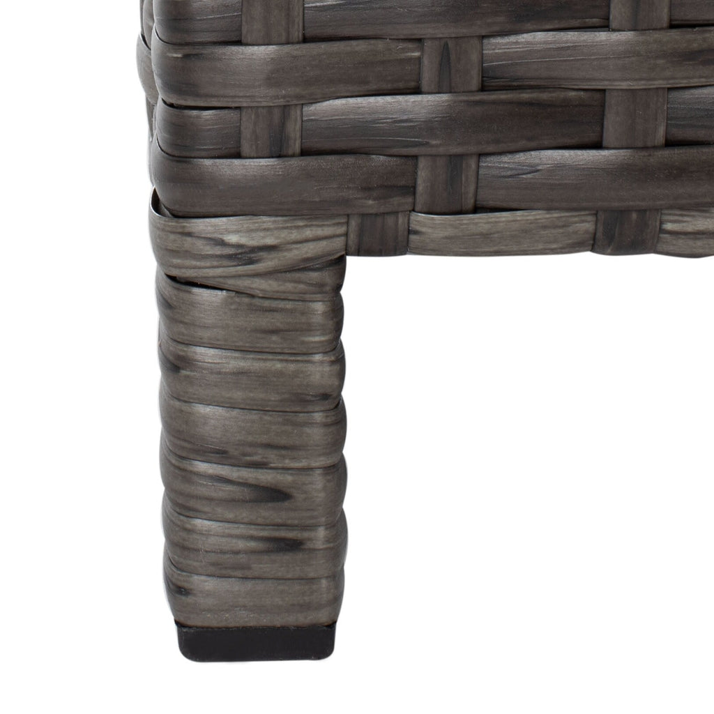 Lit de repos d'extérieur SAFAVIEH Taniyah en osier avec oreiller et coussins - 53 L x 28 P x 62 H