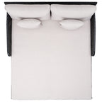 Lit de repos d'extérieur SAFAVIEH Taniyah en osier avec oreiller et coussins - 53 L x 28 P x 62 H