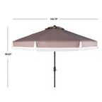 Parasol d'extérieur à manivelle SAFAVIEH Ronette Fringe de 9 pieds