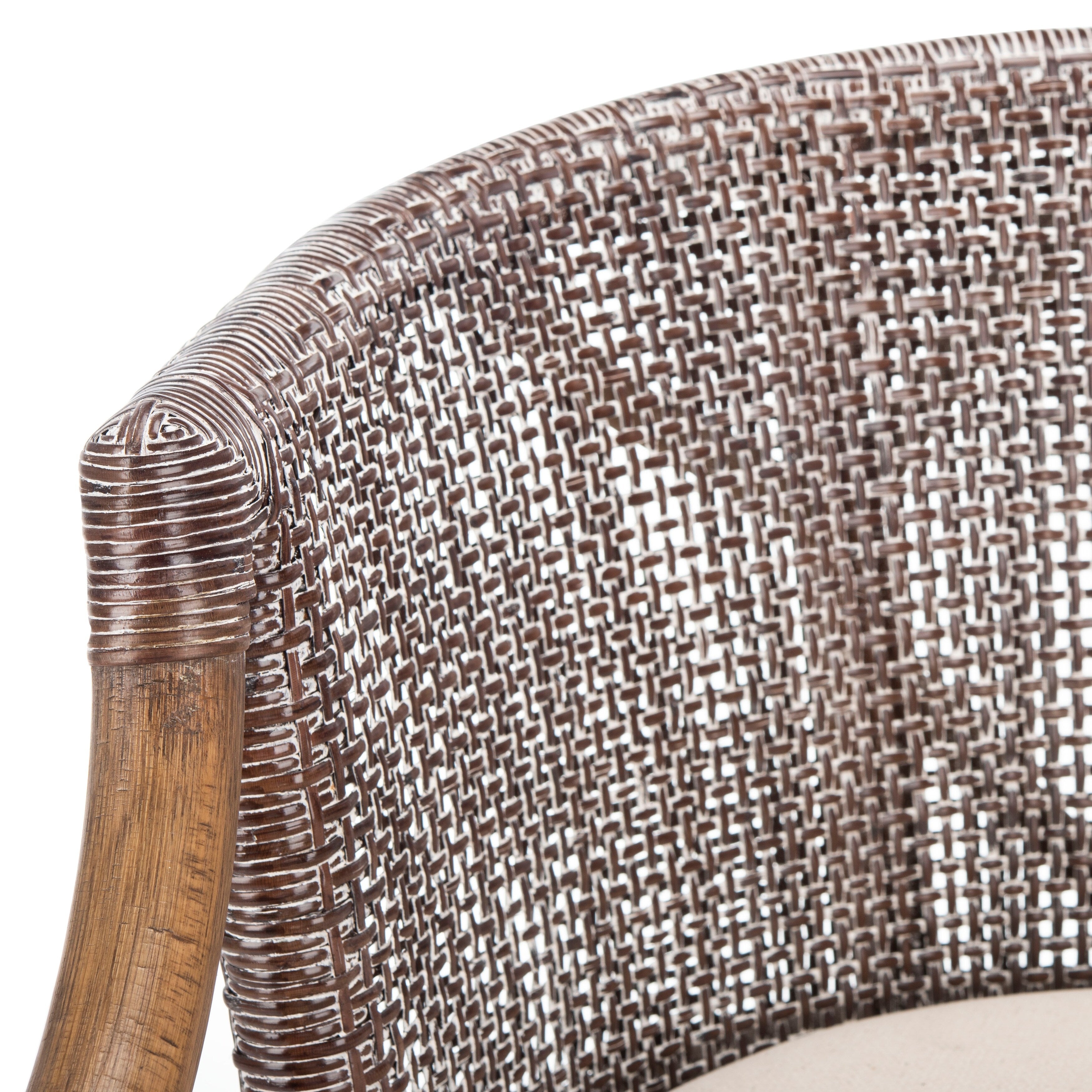 Tabouret de bar en rotin SAFAVIEH Virona de 76 cm (22,3 po l x 20,5 po l x 39 po H)