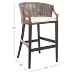 Tabouret de bar en rotin SAFAVIEH Virona de 76 cm (22,3 po l x 20,5 po l x 39 po H)