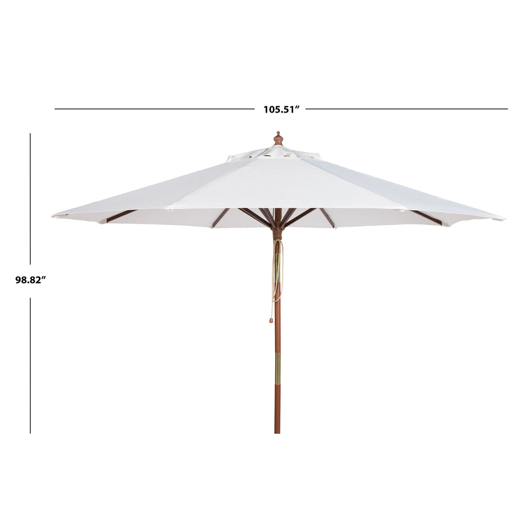 Parasol d'extérieur en bois SAFAVIEH Zlatana de 2,7 m