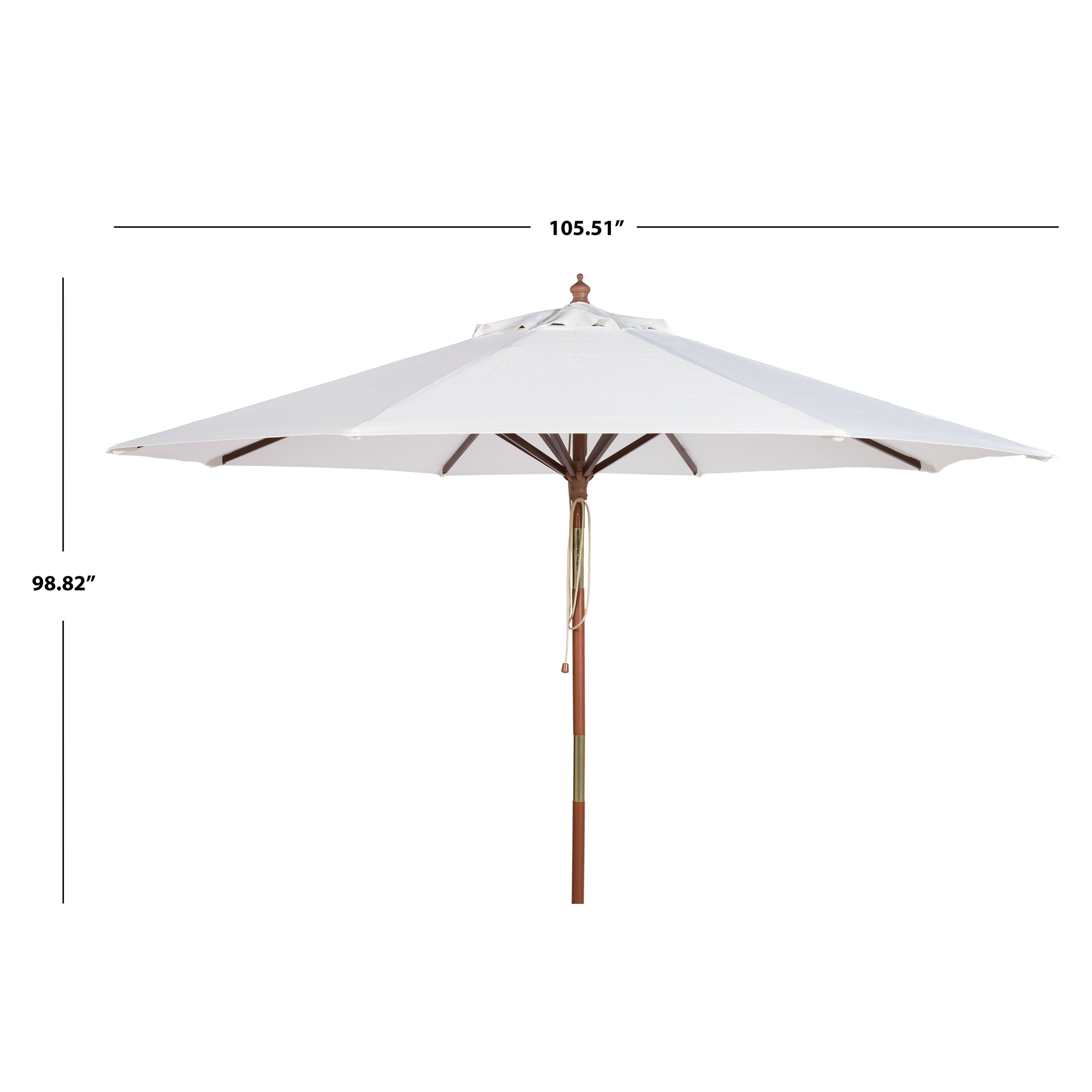Parasol d'extérieur en bois SAFAVIEH Zlatana de 2,7 m