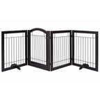 Barrière pour chien SPIRICH extra large de 96 pouces et haute de 30 pouces avec porte de passage, barrière pour animaux de compagnie autoportante en fil de fer, clôture de sécurité pour chiots