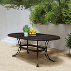 Ensemble de salle à manger d'extérieur en aluminium bronze Sanibel 7 pièces avec table à manger ovale de 72 pouces et six fauteuils par Homestyles