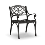 Ensemble de salle à manger d'extérieur en aluminium bronze Sanibel 7 pièces avec table à manger ovale de 72 pouces et six fauteuils par Homestyles