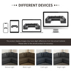 Canapé sectionnel, ensemble de canapé réversible en chenille en forme de U, combinaison libre, canapé convertible surdimensionné 8 places