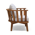 Fauteuils club d'extérieur en bois d'acacia Sedona avec coussins (lot de 2) par Christopher Knight Home