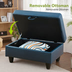 Ensemble de canapés de salon 3 pièces en cuir synthétique semi-PU