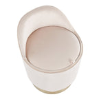 Tabouret de coiffeuse pivotant en velours Silver Orchid Corday