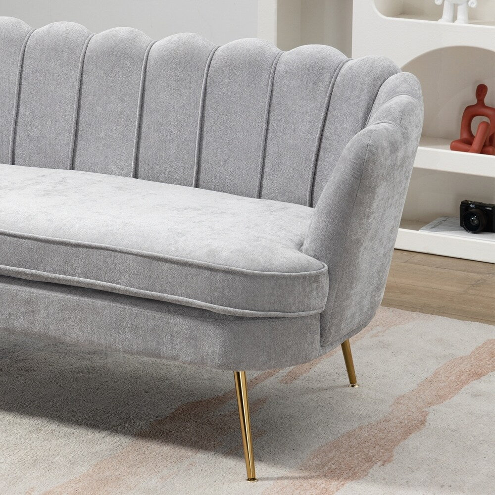 Petit canapé deux places Mini Room avec pieds en métal doré - 2 places