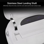 Toilettes intelligentes, toilettes bidet monobloc pour salles de bains, toilettes allongées modernes avec eau chaude, double chasse d'eau automatique, fonctionnement par capteur de pied