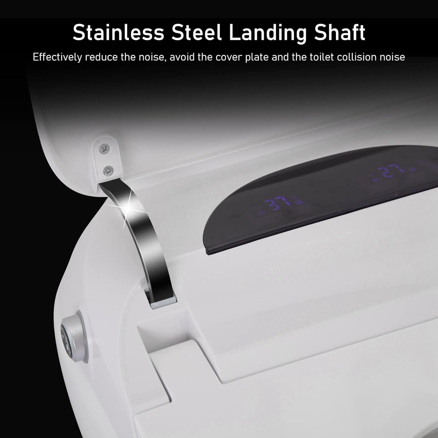 Toilettes intelligentes, toilettes bidet monobloc pour salles de bains, toilettes allongées modernes avec eau chaude, double chasse d'eau automatique, fonctionnement par capteur de pied