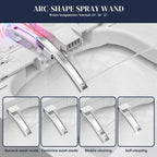 Toilettes intelligentes, toilettes bidet monobloc pour salles de bains, toilettes allongées modernes avec eau chaude, double chasse d'eau automatique, fonctionnement par capteur de pied