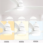 Ventilateur de plafond d'intérieur en bois Sofucor 52 avec télécommande et éclairage intégré en option