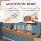 Étagère flottante murale pour manteau de cheminée en pin massif