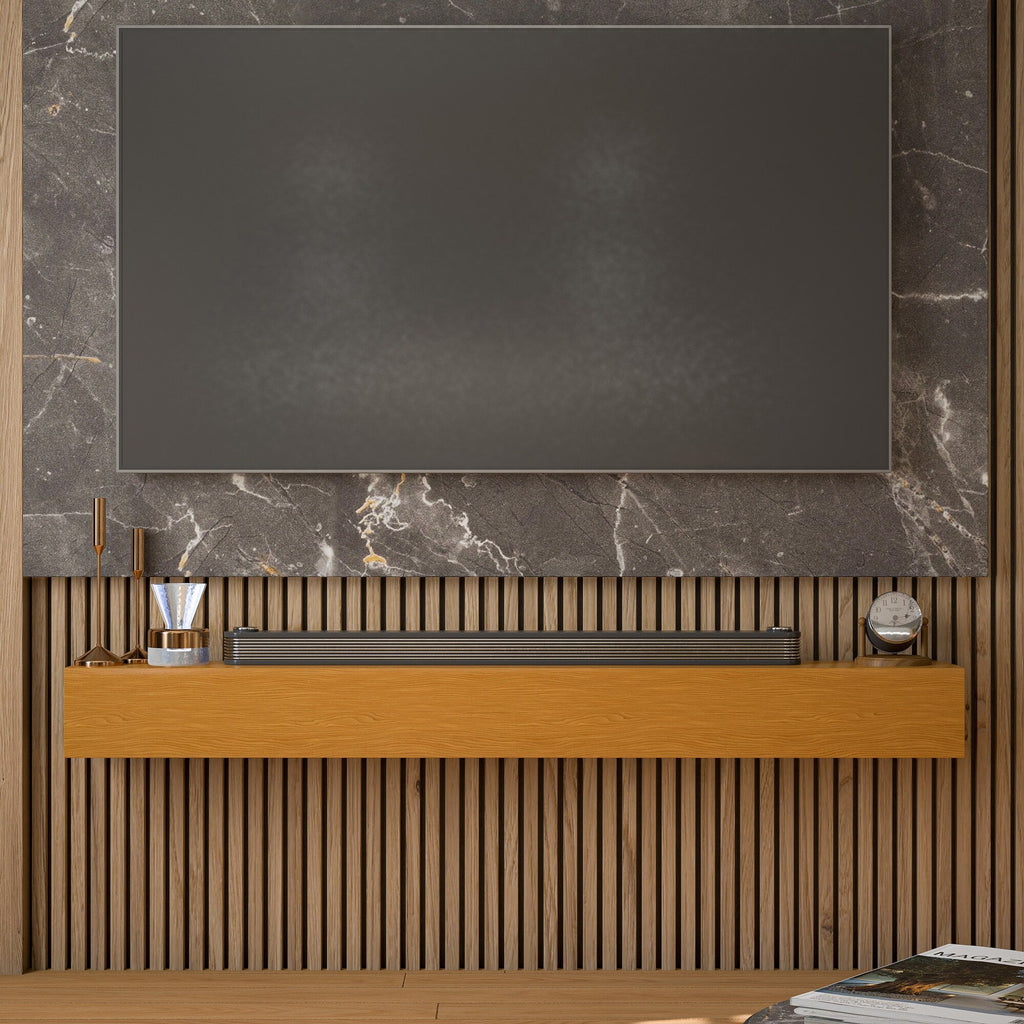 Étagère flottante murale pour manteau de cheminée en pin massif