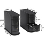 Table d'appoint étroite à deux tiroirs en bois massif