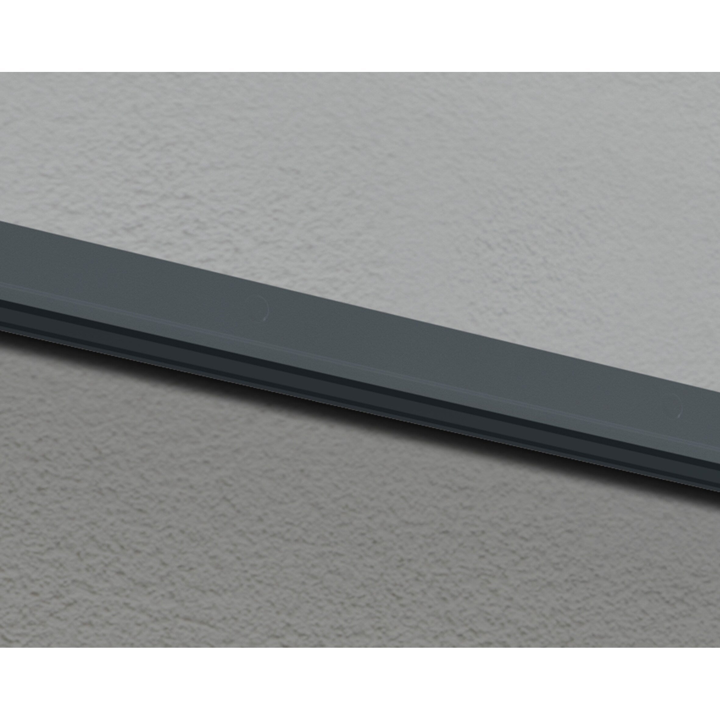 Auvent de porte et de fenêtre transparent gris Sophia de 3 pi