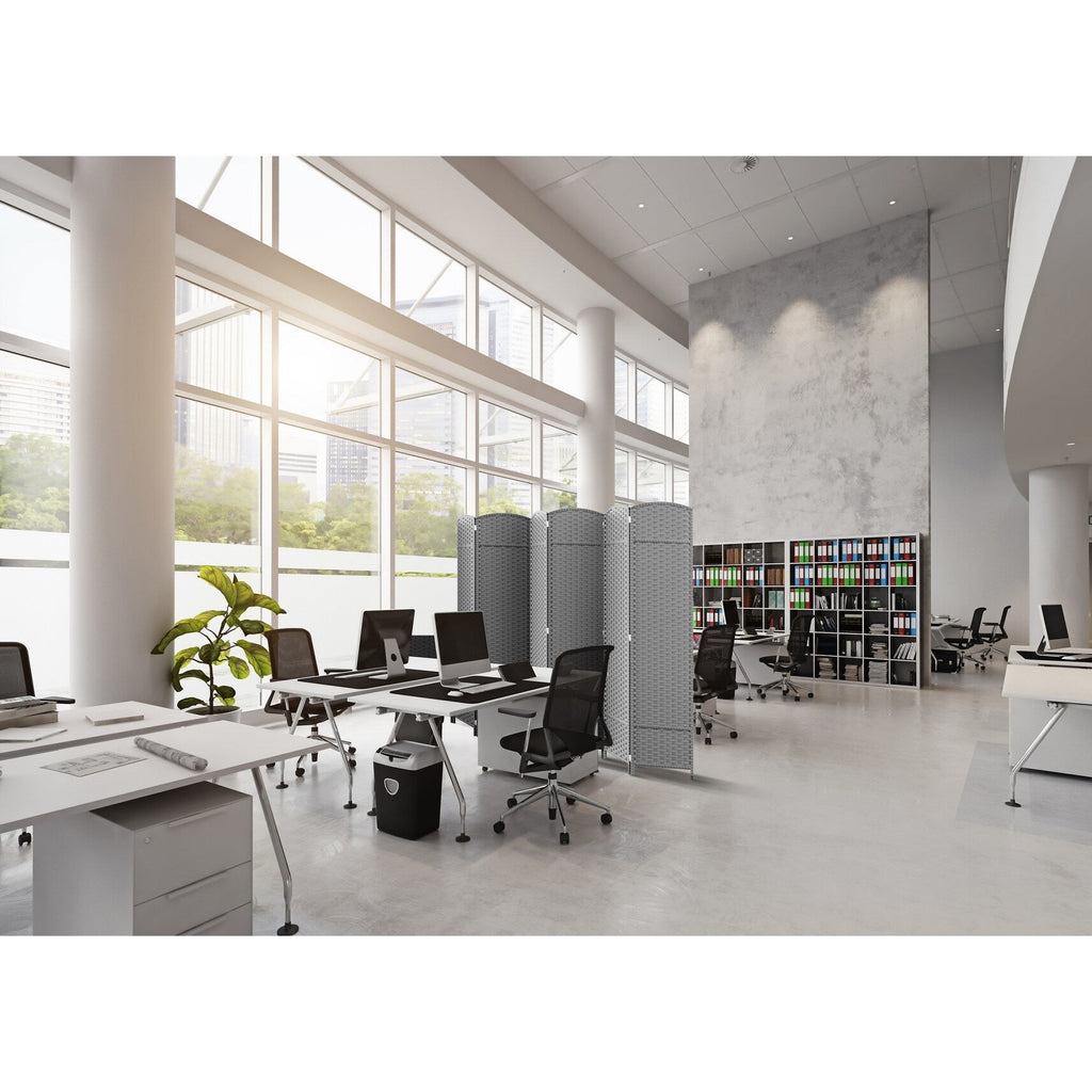 Séparateur de pièce Sorbus à 6 panneaux, cloison de séparation extra large et pliable, tissé à la main, à double charnière, en maille - 1,8 m