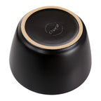 Service de table 16 pièces en grès noir avec bordure dorée