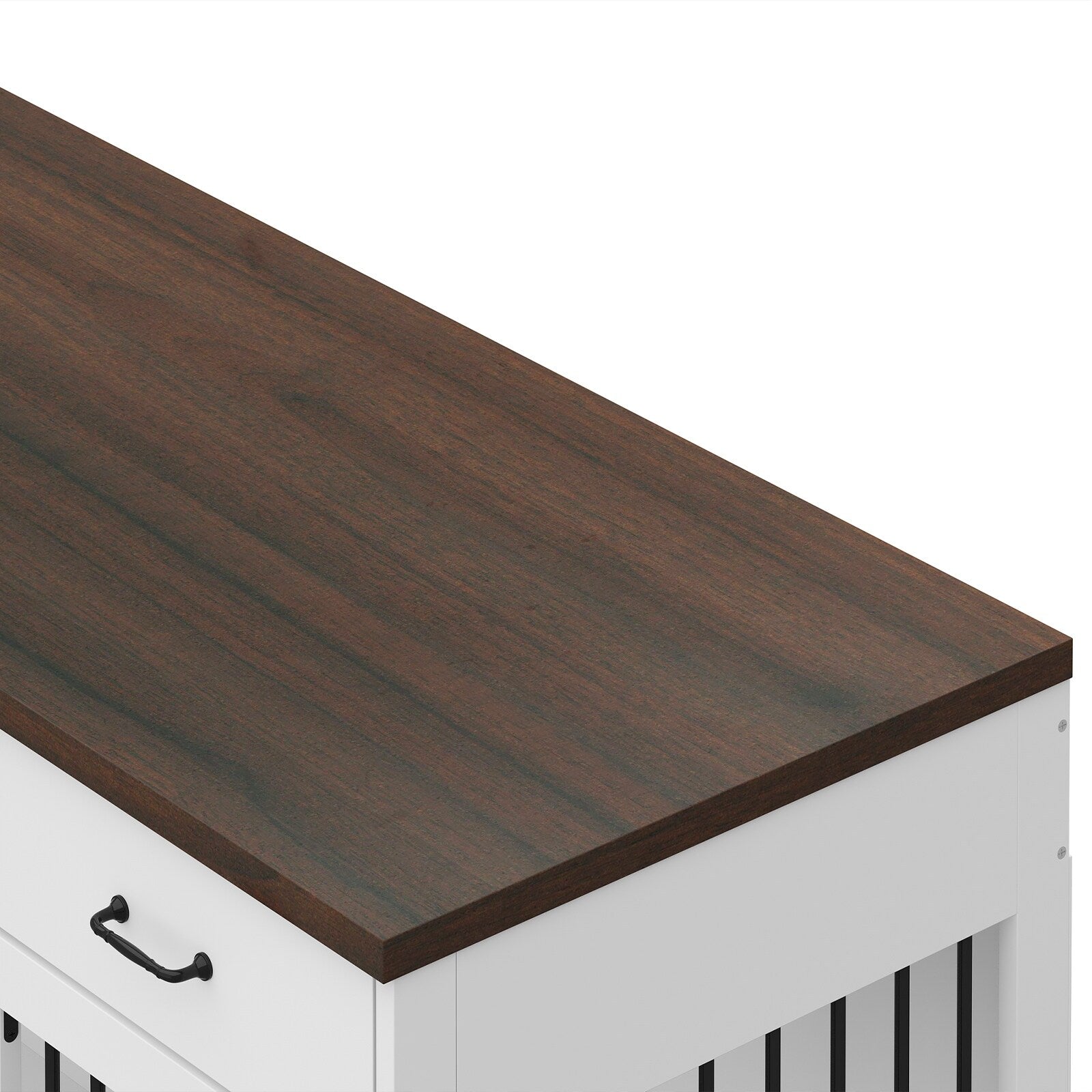 Élégant meuble en bois pour cage à chien avec rangement, 3 tiroirs