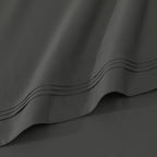 Parure de draps en coton égyptien de qualité supérieure 1000 fils au pouce carré, à poches profondes et à motif uni