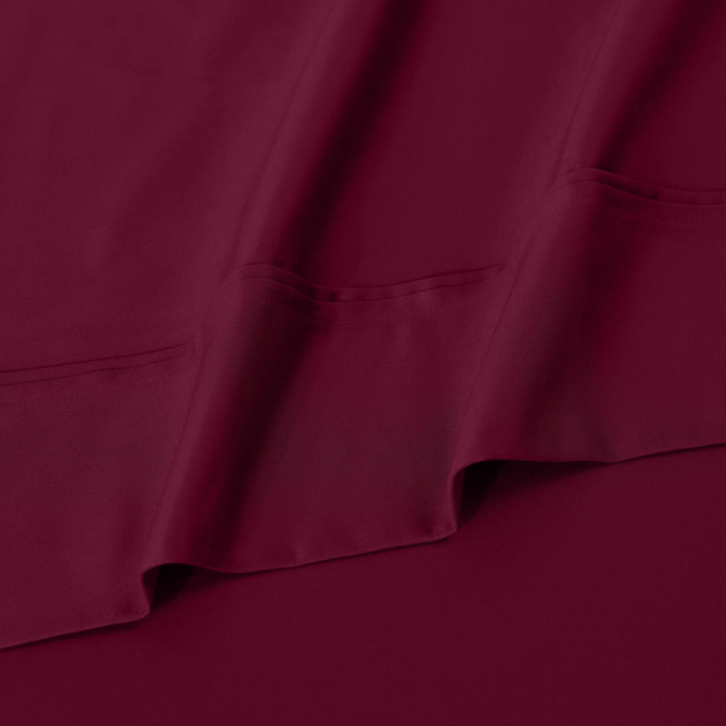 Parure de draps unie écologique en coton égyptien de qualité supérieure 1 200 fils