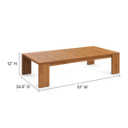 Ensemble de meubles de patio extérieur en bois d'acacia Tahoe 5 pièces