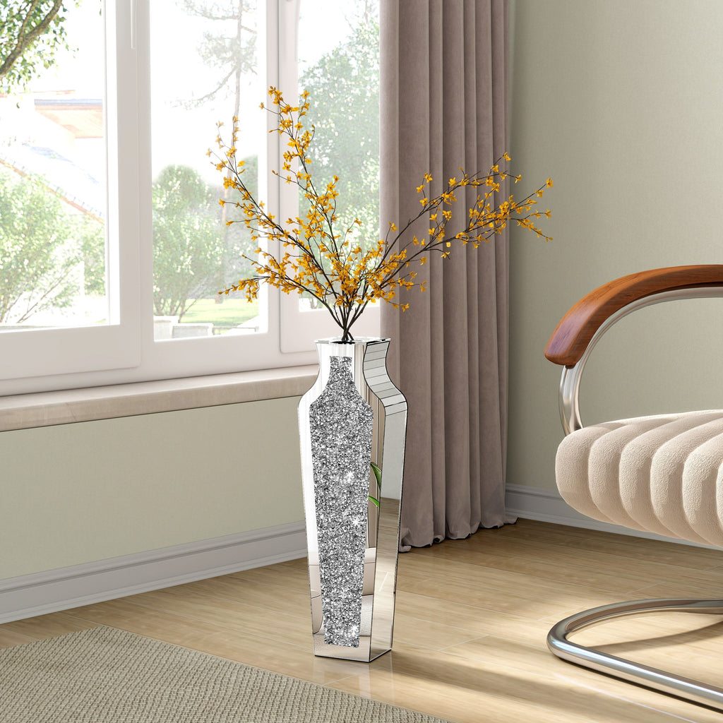 Grand vase de sol en diamant concassé