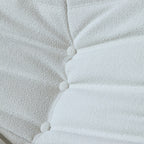 Ensembles de canapés-poufs en velours Teddy